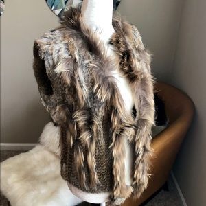 Love Token - Brown Rabbit Fur Vest